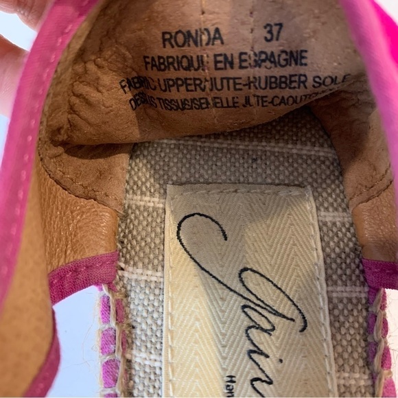 Gaimo Ronda Fuchsia Pink Silk Jute Platform Espadrilles sz 37 / US 6.5-7 - Picture 10 of 10